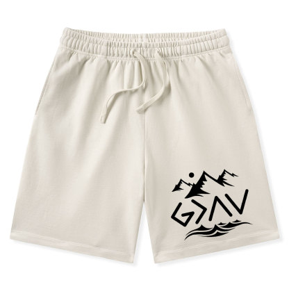 God Is Greater Than the Highs And Lows Christian Washed Shorts
