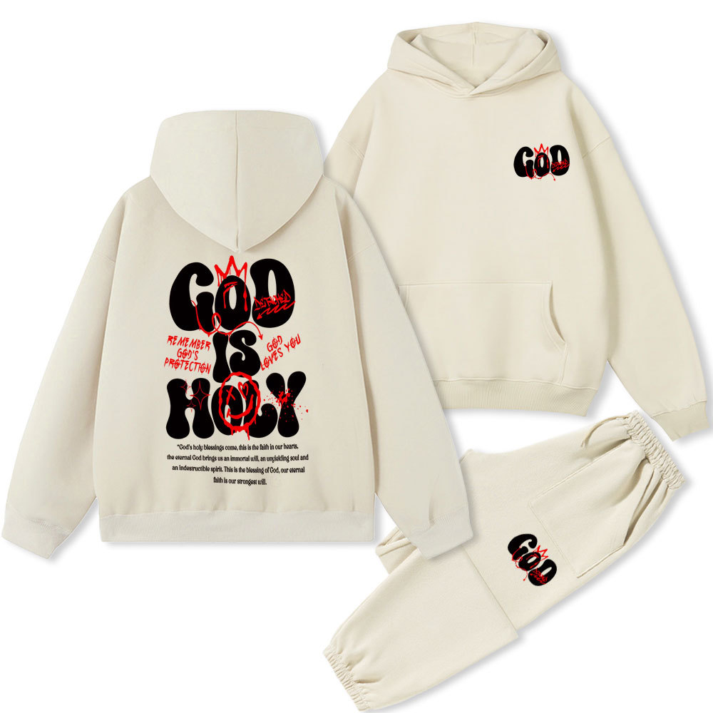 God Is Holy Christian Premium Fleece Hoodie Set