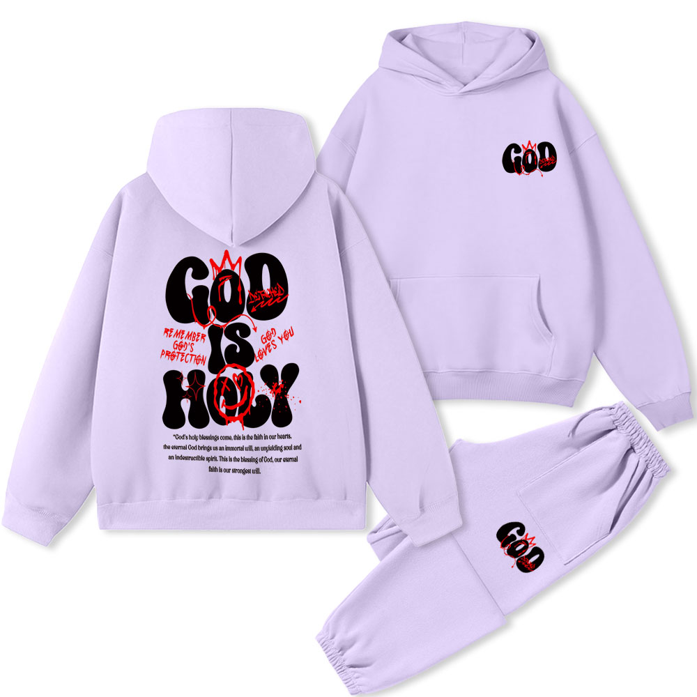 God Is Holy Christian Premium Fleece Hoodie Set