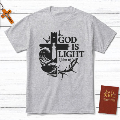 God Is Light Christian T-Shirt