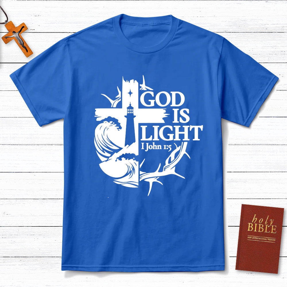 God Is Light Christian T-Shirt