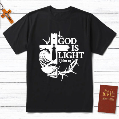 God Is Light Christian T-Shirt