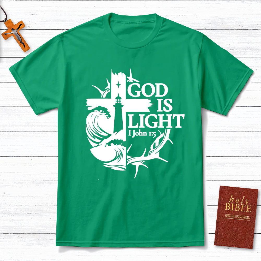 God Is Light Christian T-Shirt