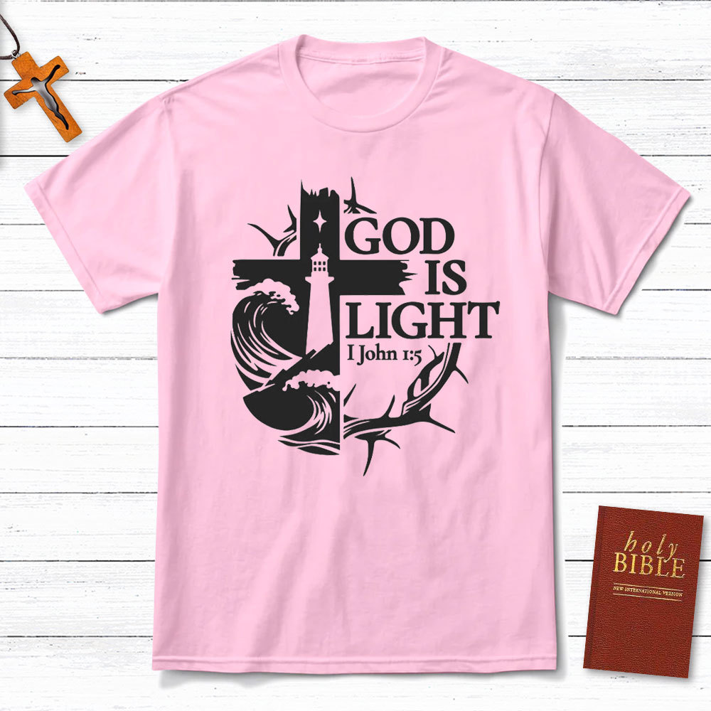 God Is Light Christian T-Shirt