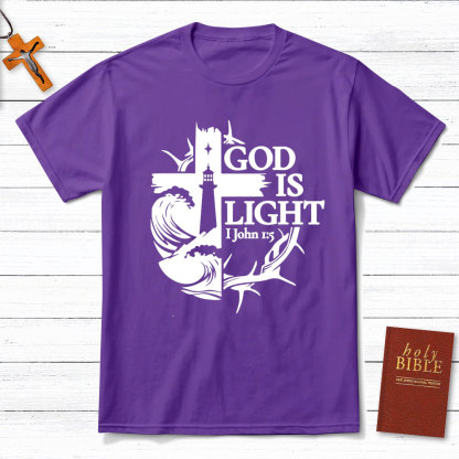 God Is Light Christian T-Shirt
