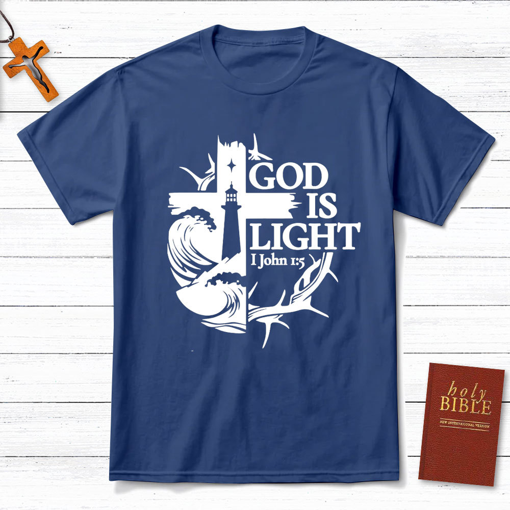 God Is Light Christian T-Shirt