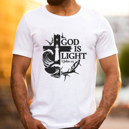 God Is Light Christian T-Shirt