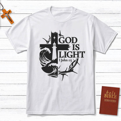 God Is Light Christian T-Shirt
