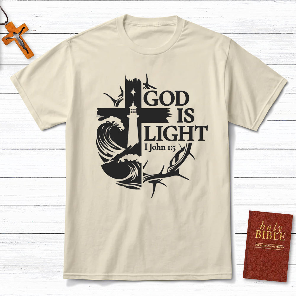 God Is Light Christian T-Shirt