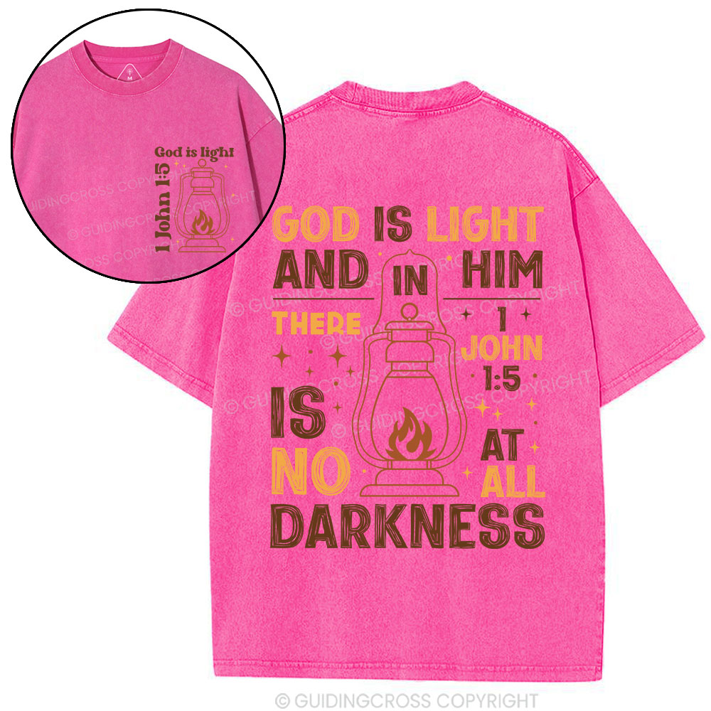God Is Light Christian Washed T-Shirt