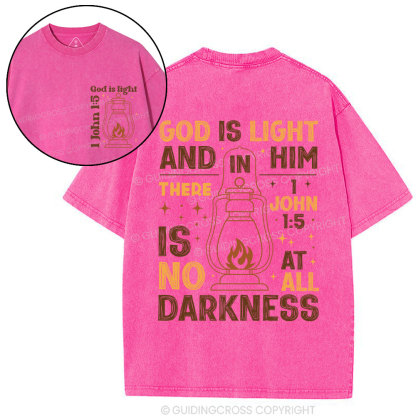 God Is Light Christian Washed T-Shirt