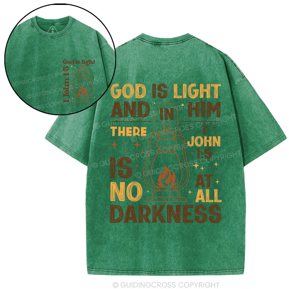 God Is Light Christian Washed T-Shirt