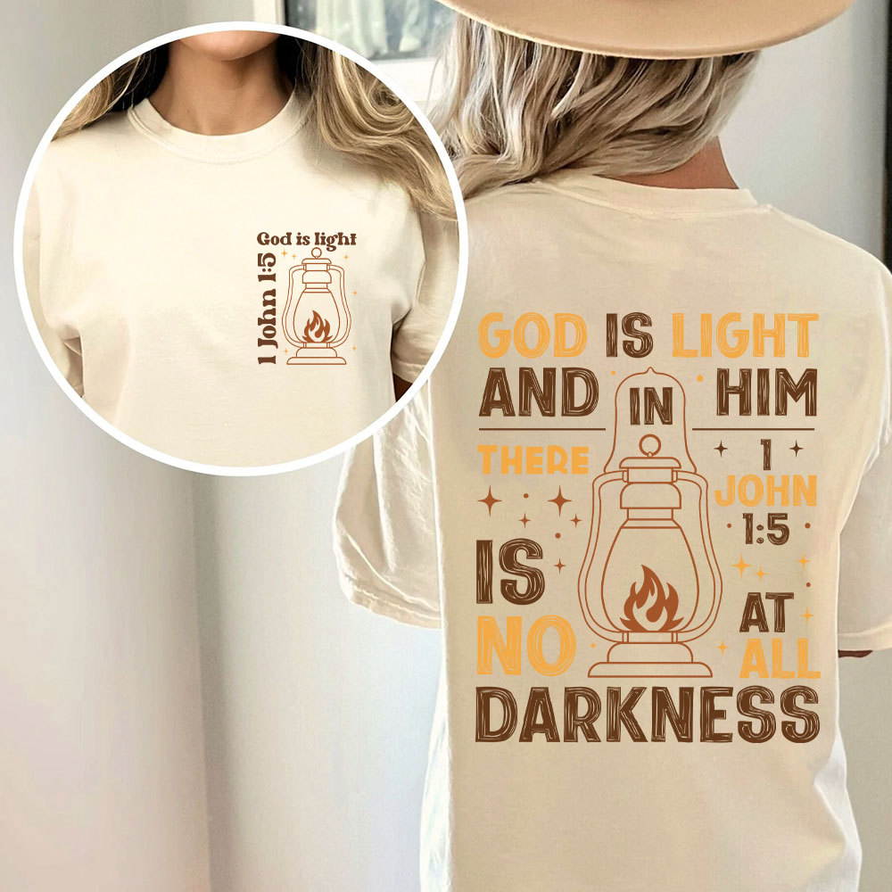 God Is Light Christian Washed T-Shirt