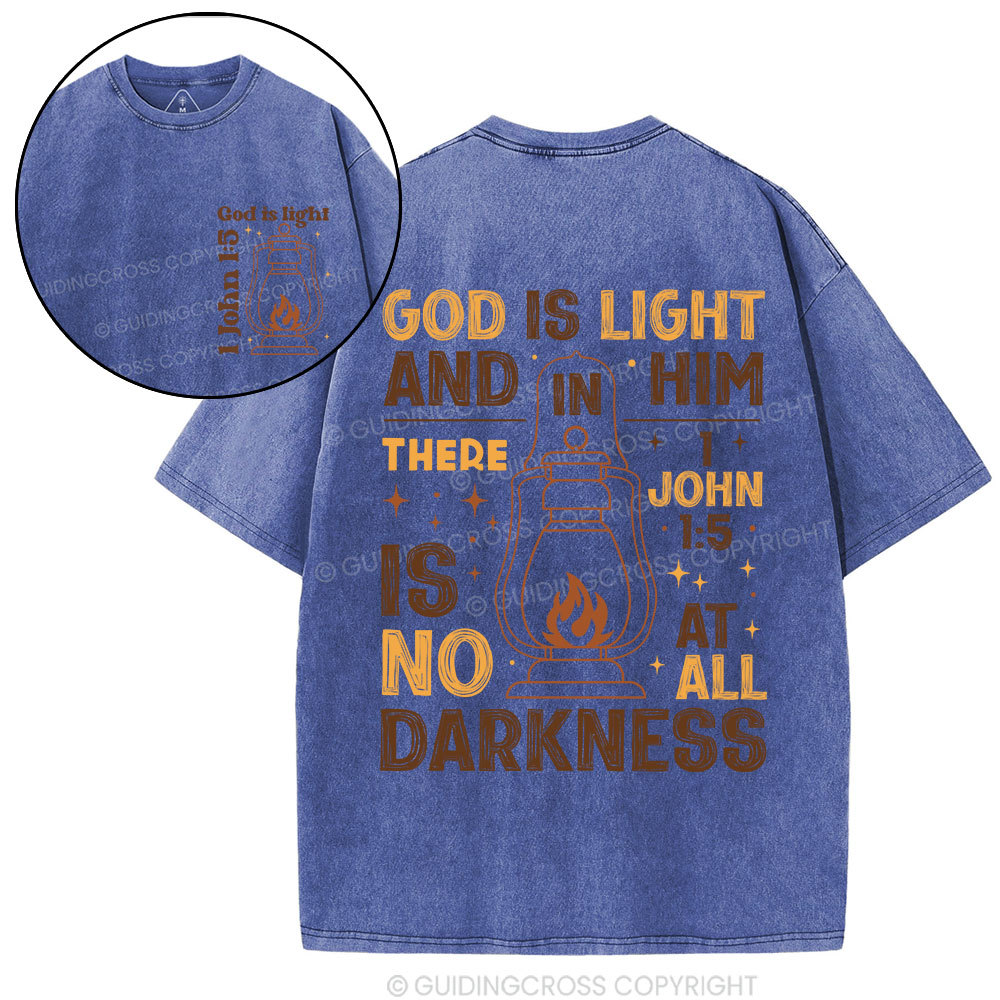 God Is Light Christian Washed T-Shirt