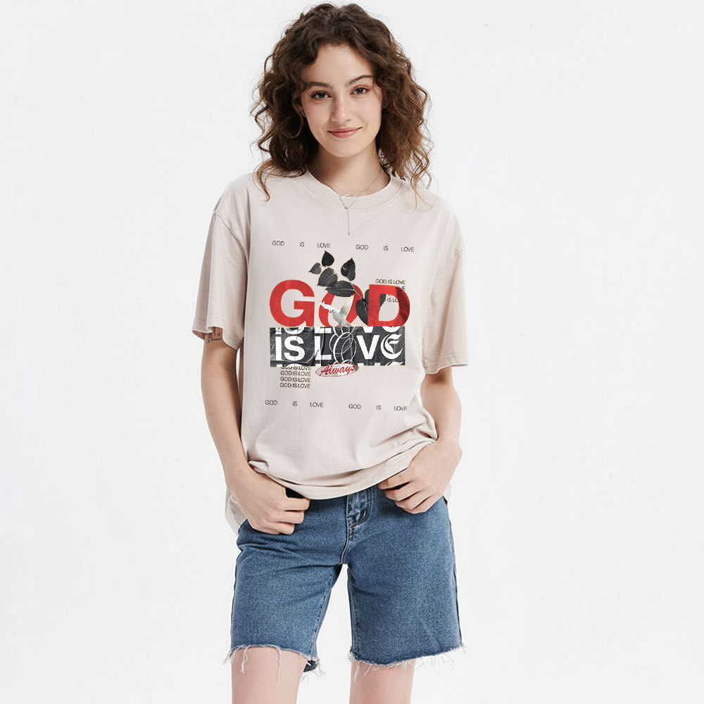 God Is Love Always Christian Washed T-Shirt