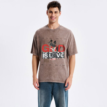 God Is Love Always Christian Washed T-Shirt