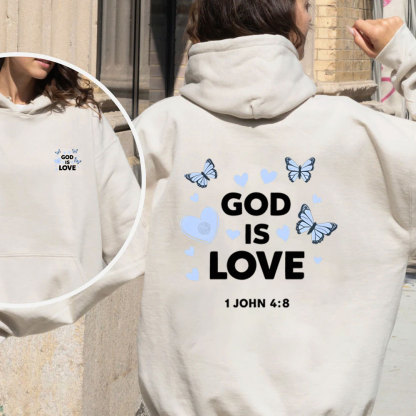God Is Love Christian Fleece Hoodie Set