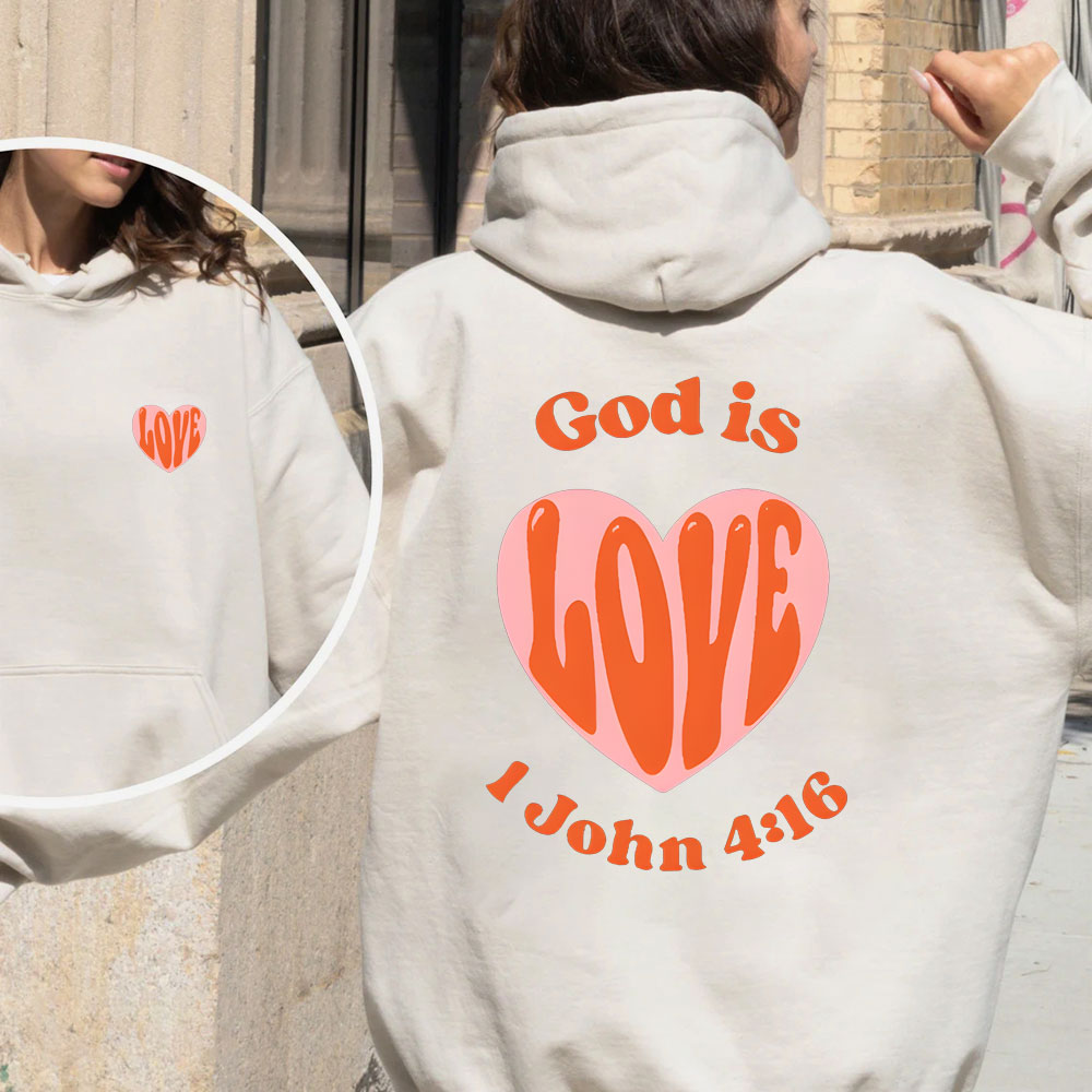 God Is Love Christian Fleece Hoodie Set