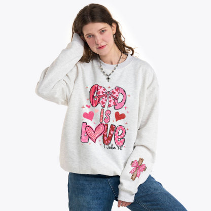 God Is Love Christian Fleece Sweatshirt