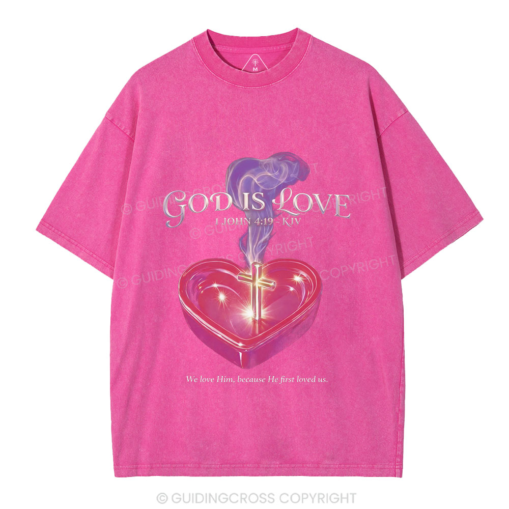 God Is Love Christian Washed T-Shirt