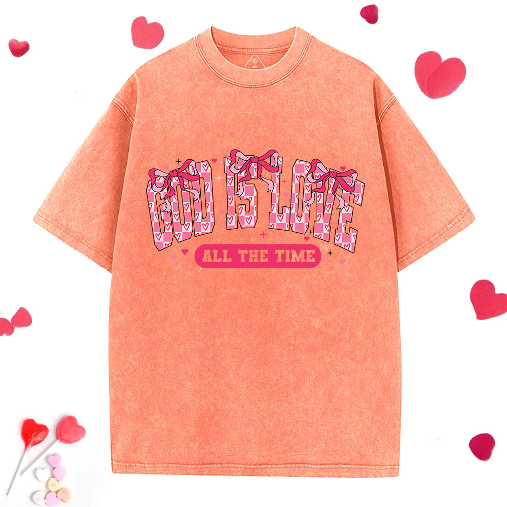 God Is Love Christian Washed T-Shirt