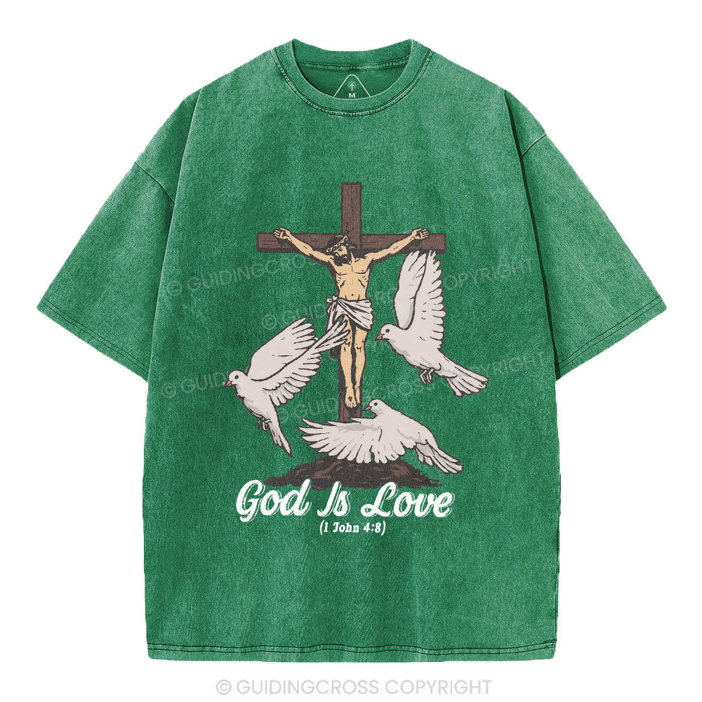 God Is Love Christian Washed T-Shirt