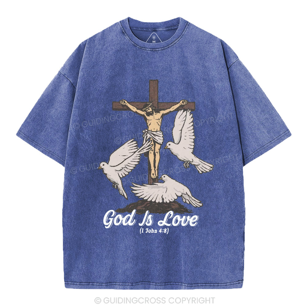God Is Love Christian Washed T-Shirt