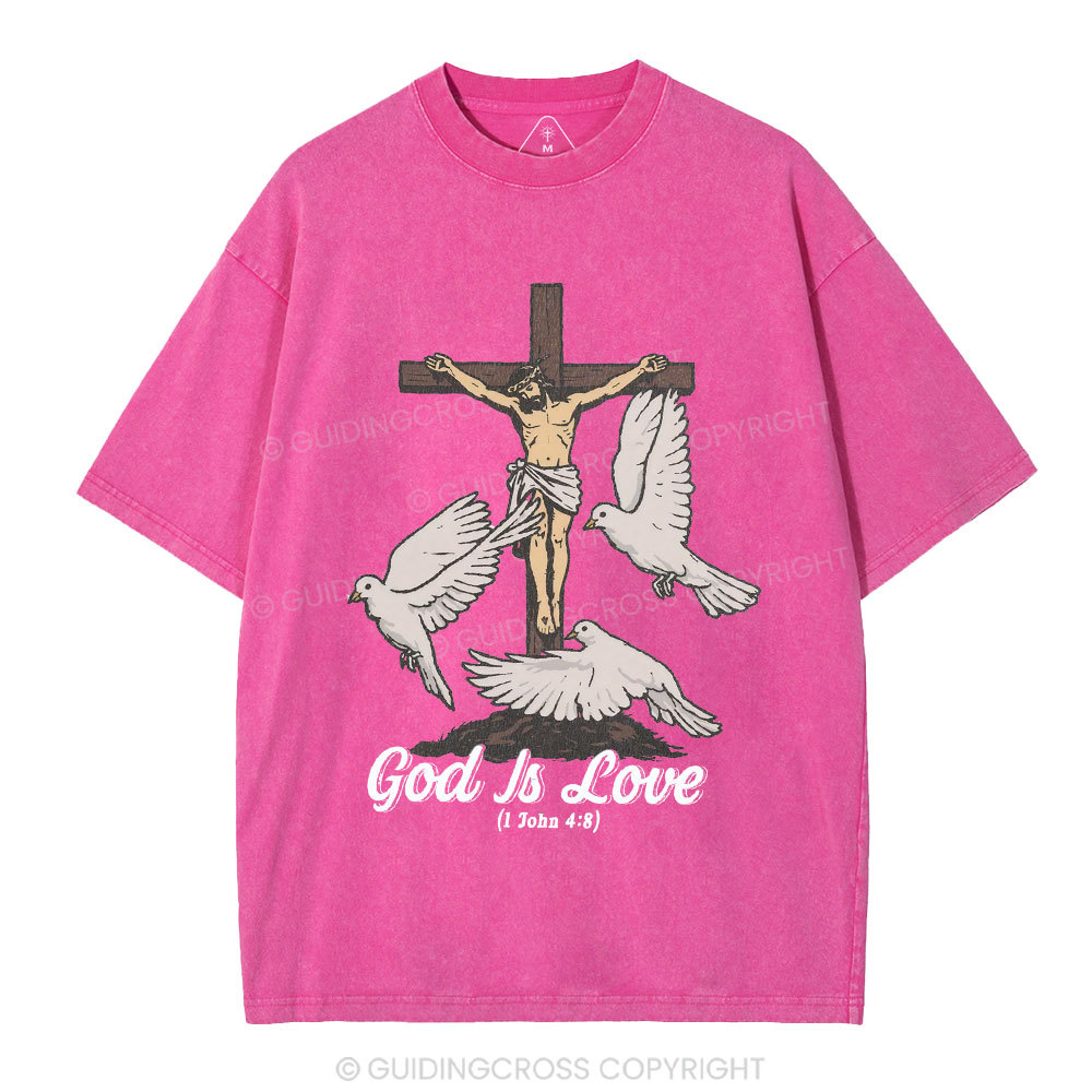 God Is Love Christian Washed T-Shirt