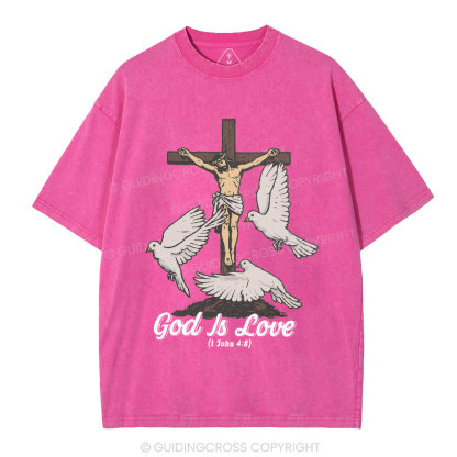 God Is Love Christian Washed T-Shirt
