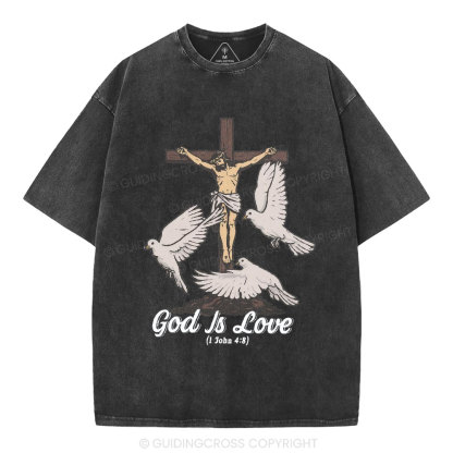 God Is Love Christian Washed T-Shirt