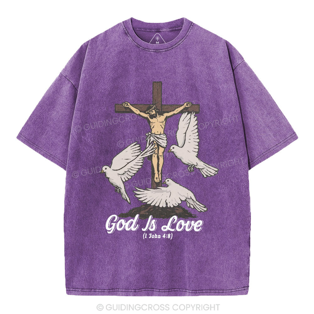 God Is Love Christian Washed T-Shirt