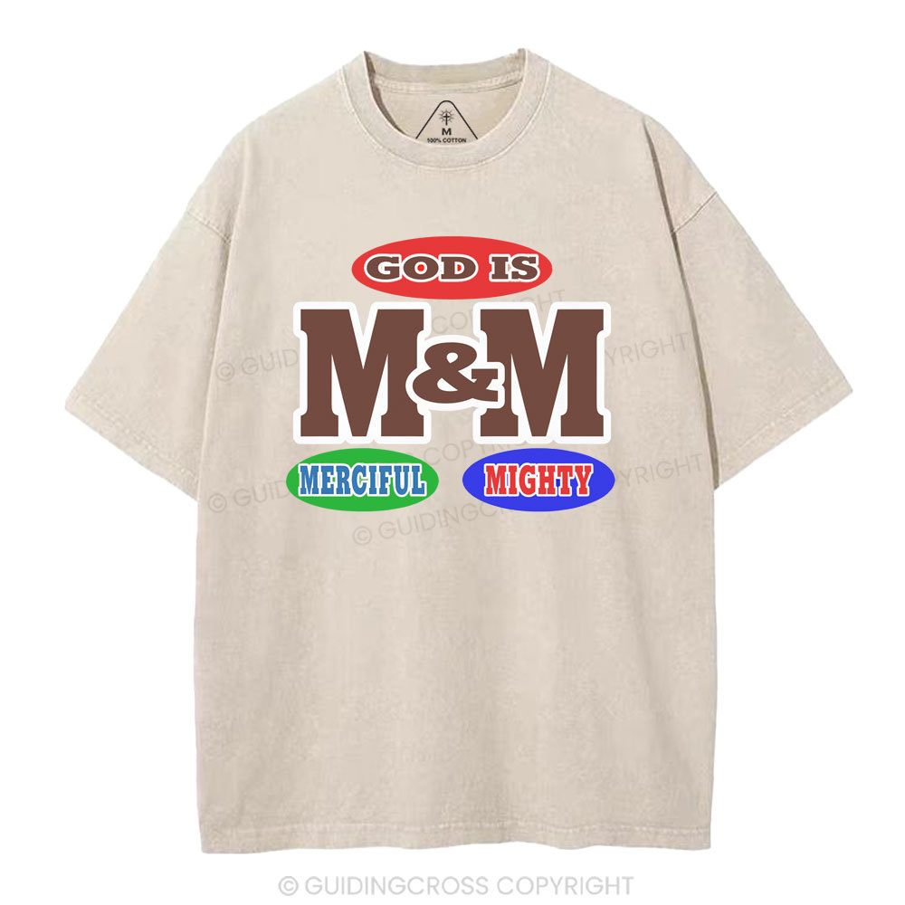 God Is Merciful And Mighty Christian Washed T-Shirt