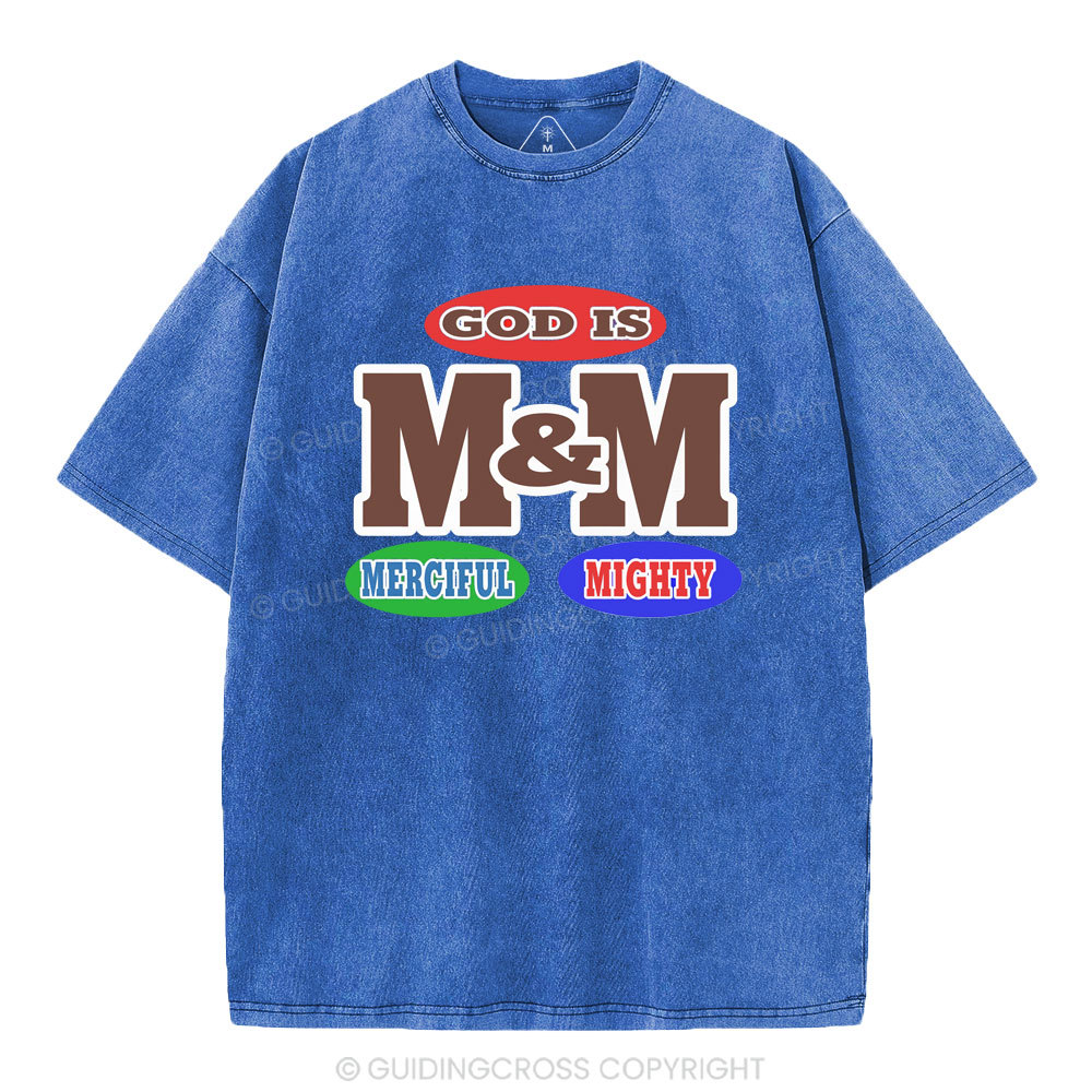 God Is Merciful And Mighty Christian Washed T-Shirt