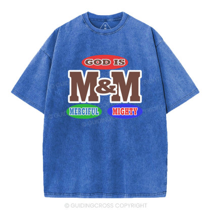 God Is Merciful And Mighty Christian Washed T-Shirt