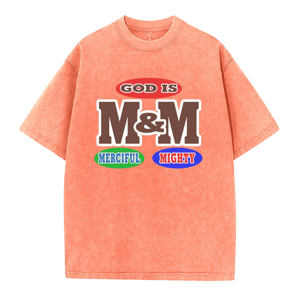 God Is Merciful And Mighty Christian Washed T-Shirt