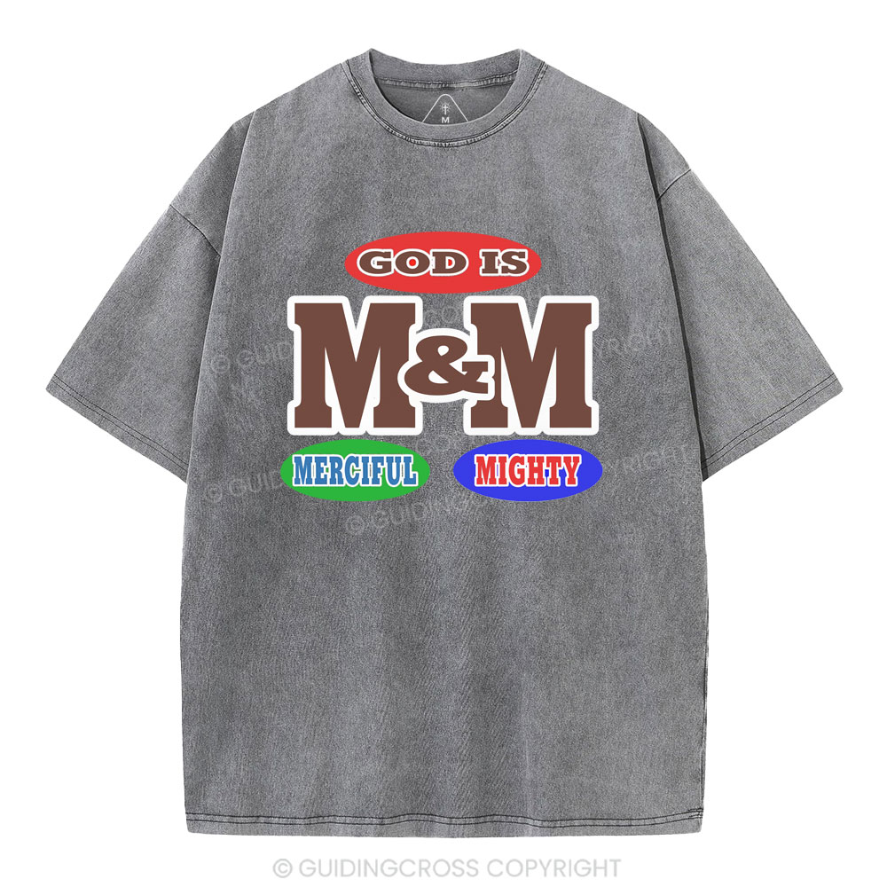 God Is Merciful And Mighty Christian Washed T-Shirt
