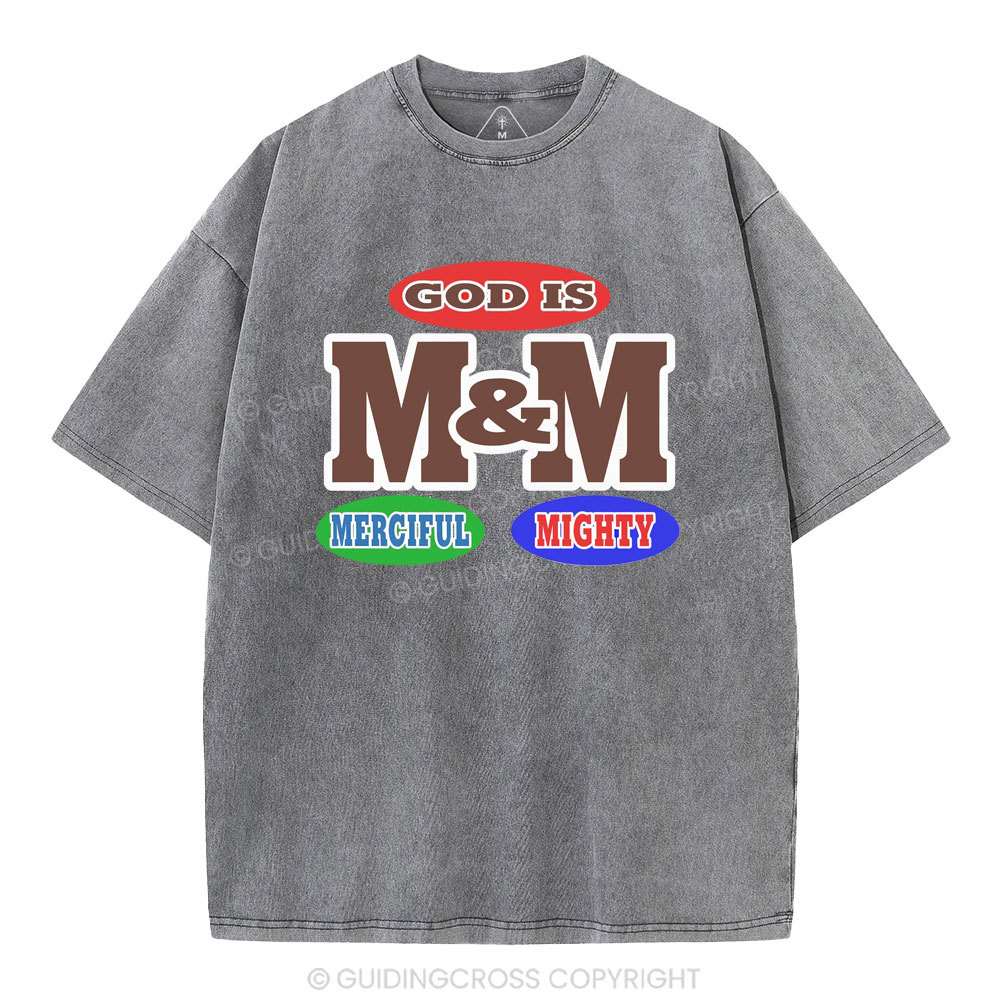 God Is Merciful And Mighty Christian Washed T-Shirt