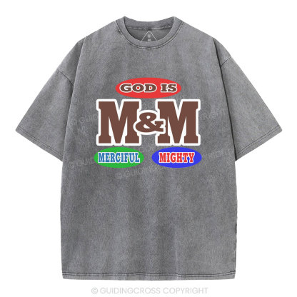 God Is Merciful And Mighty Christian Washed T-Shirt