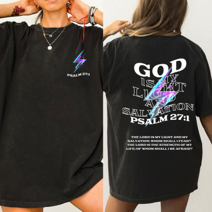 God Is My Light Chirstian Washed T-Shirt