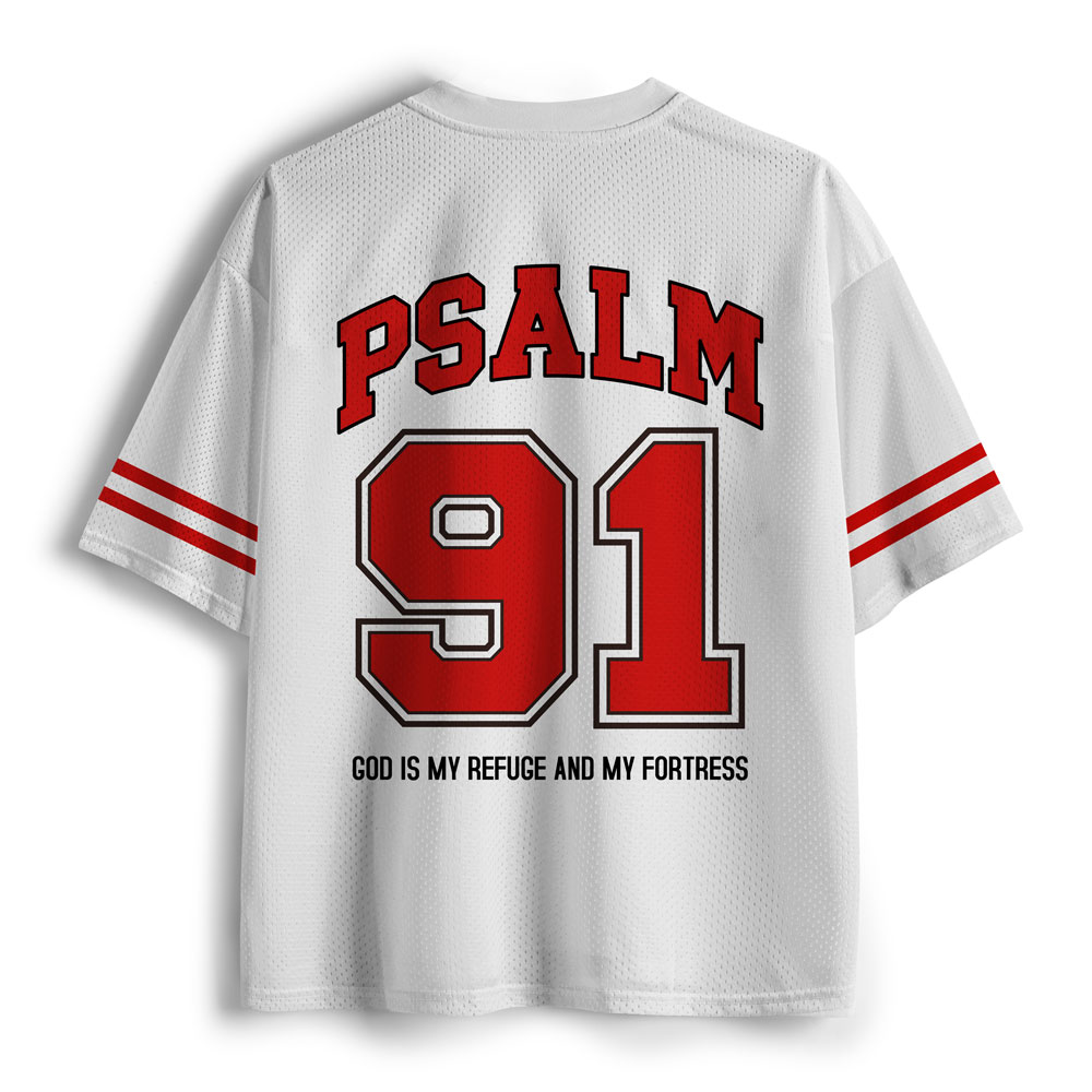 God Is My Refyge And Fortress Christian Mesh Jersey