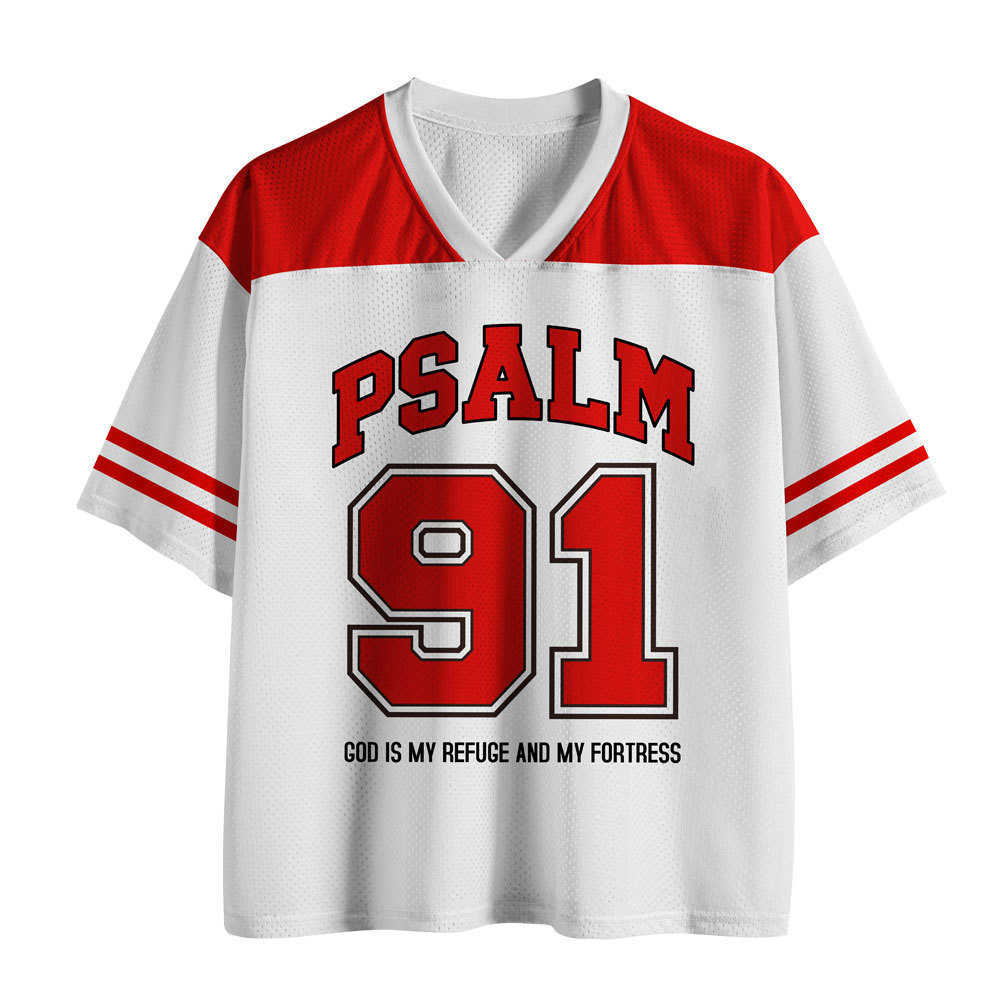 God Is My Refyge And Fortress Christian Mesh Jersey