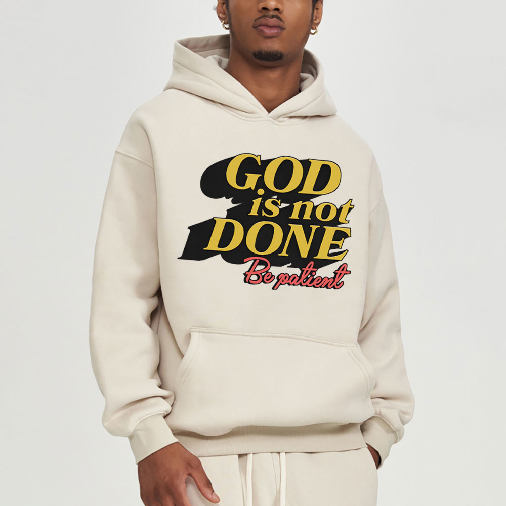 God Is Not Done Christian Fleece Hoodie Set