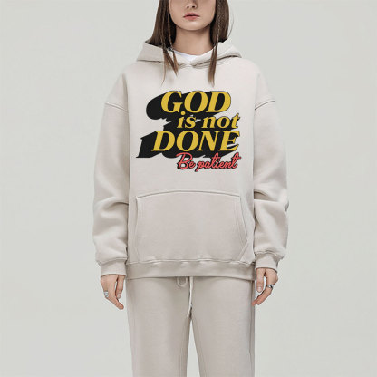 God Is Not Done Christian Fleece Hoodie Set