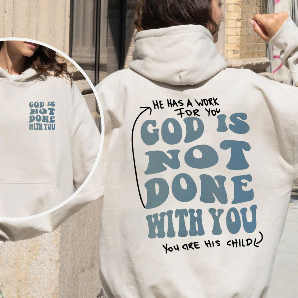 God Is Not Done With You Christian Fleece Hoodie Set