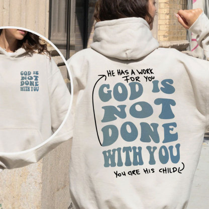 God Is Not Done With You Christian Fleece Hoodie Set