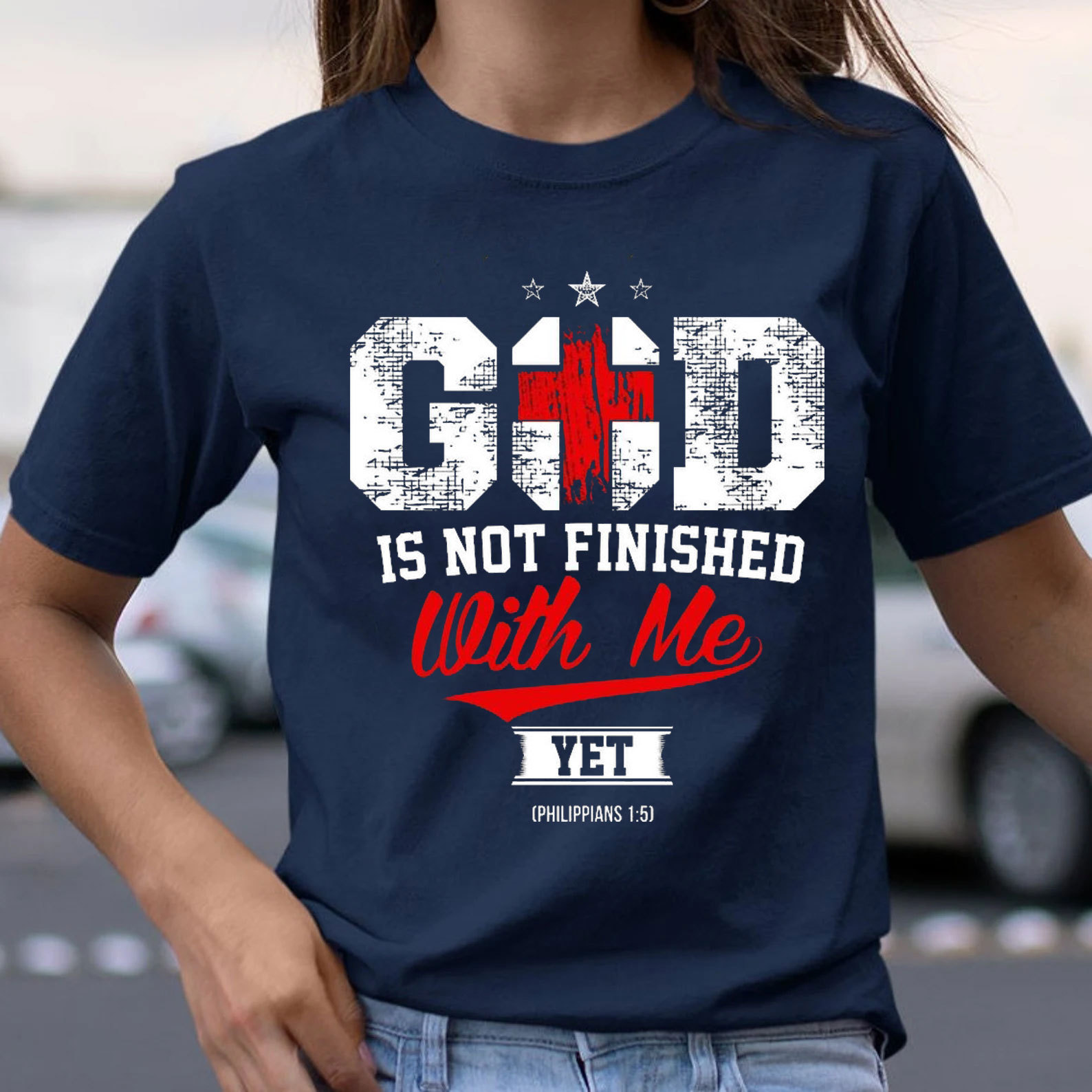 God Is Not Finished With Me Christian Philippians 1:5 T-Shirt