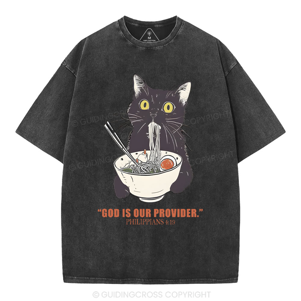 God Is Our Provider Christian Washed T-Shirt