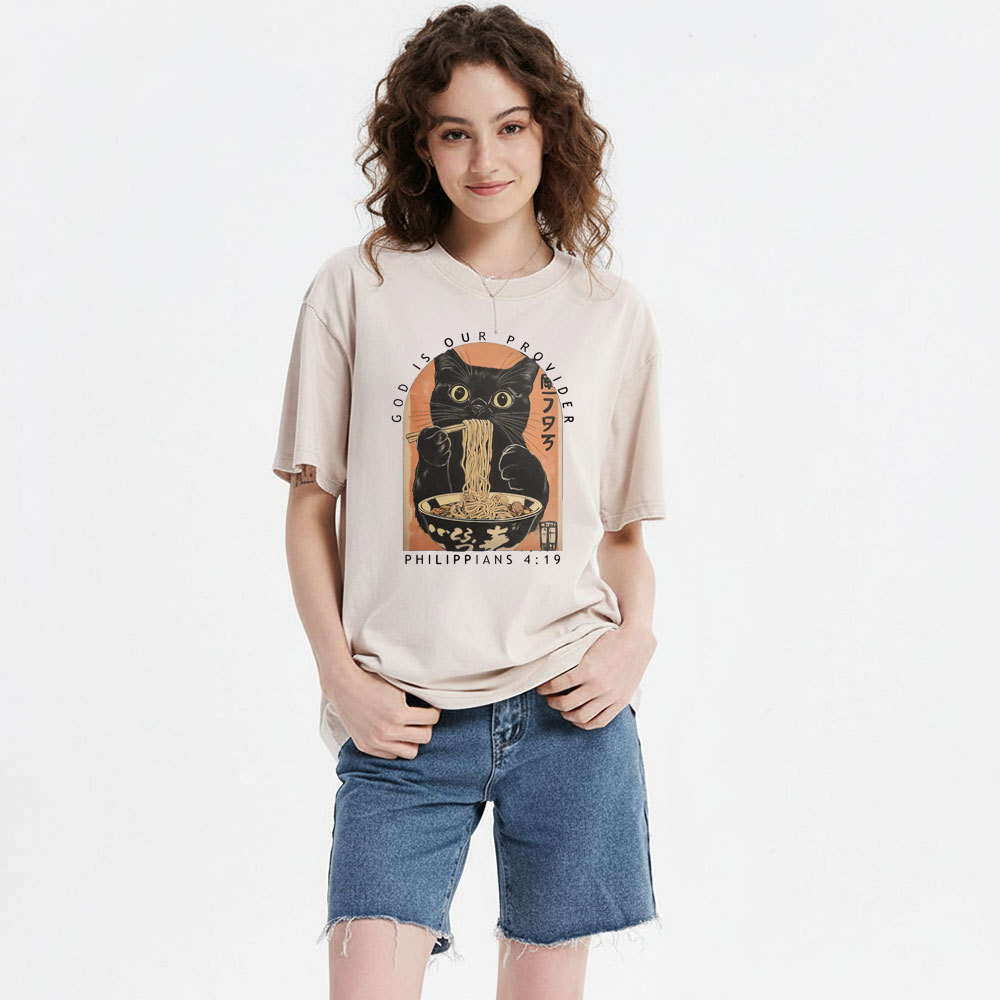 God Is Our Provider Christian Washed T-Shirt