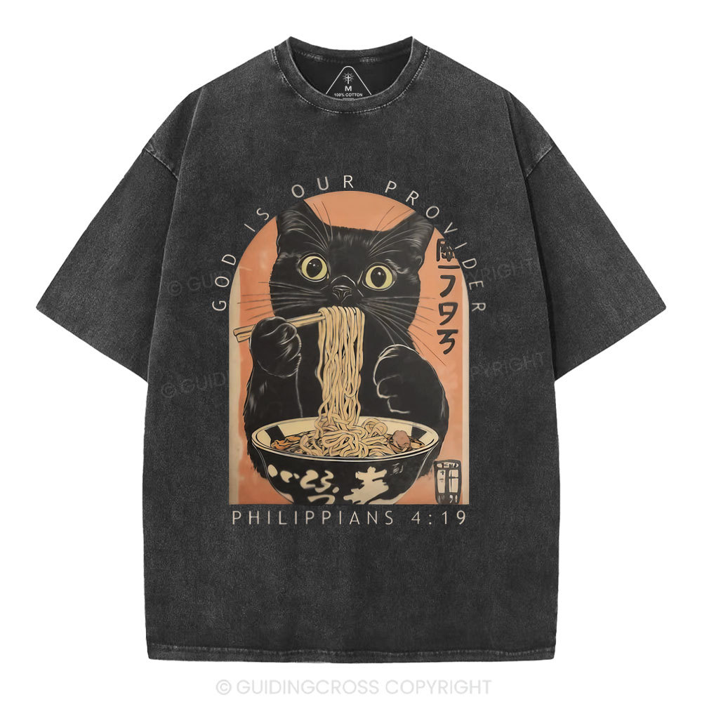 God Is Our Provider Christian Washed T-Shirt