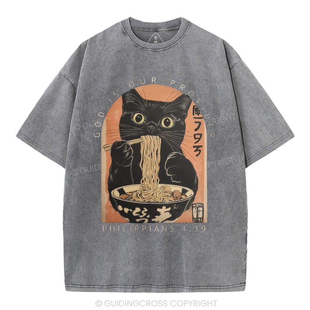 God Is Our Provider Christian Washed T-Shirt